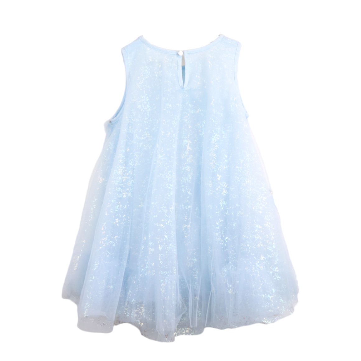 Girls Iridescent Print Sheer Dress