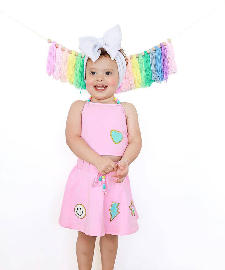 Girls Beaded Skort Set