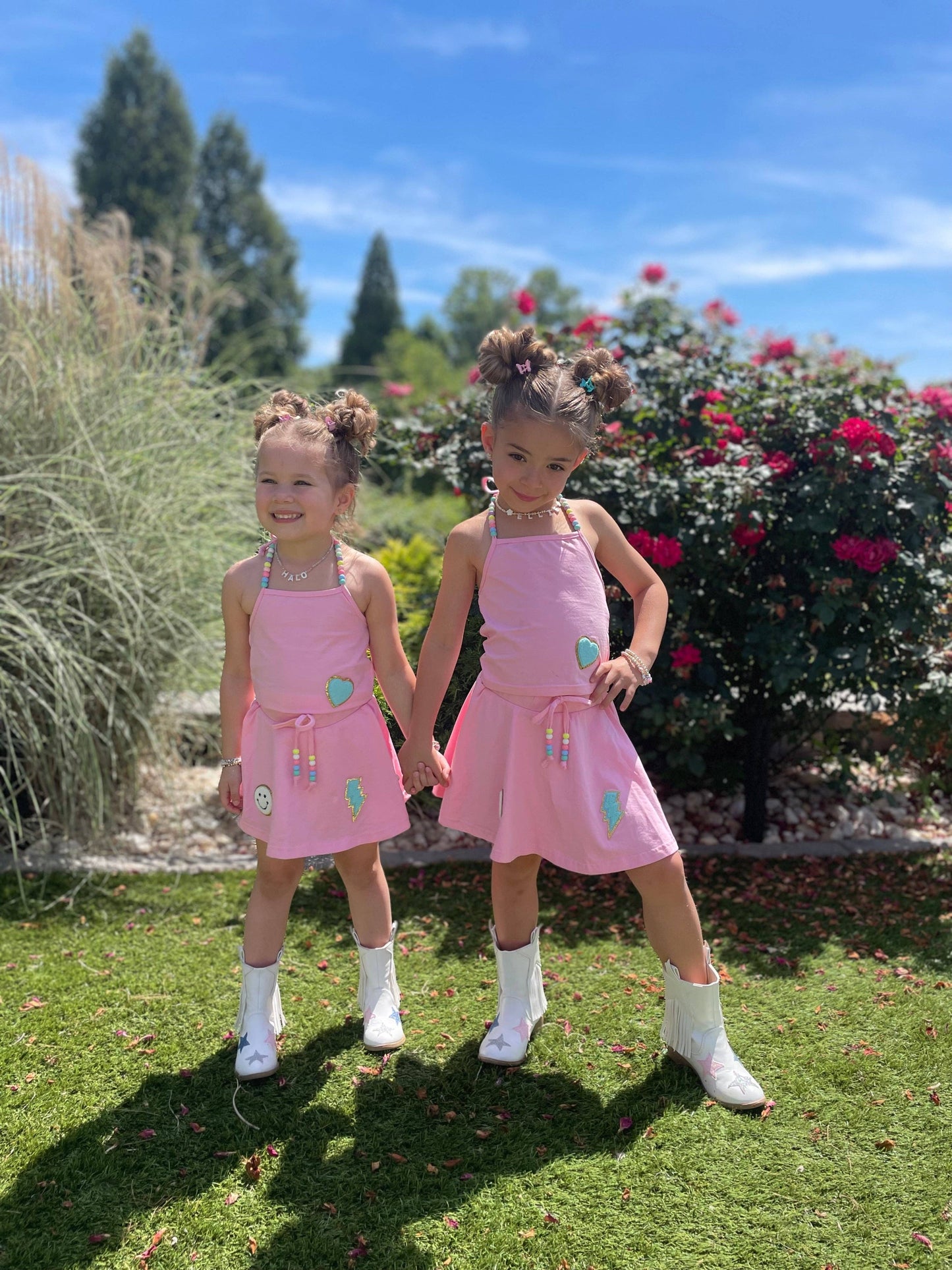 Girls Beaded Skort Set