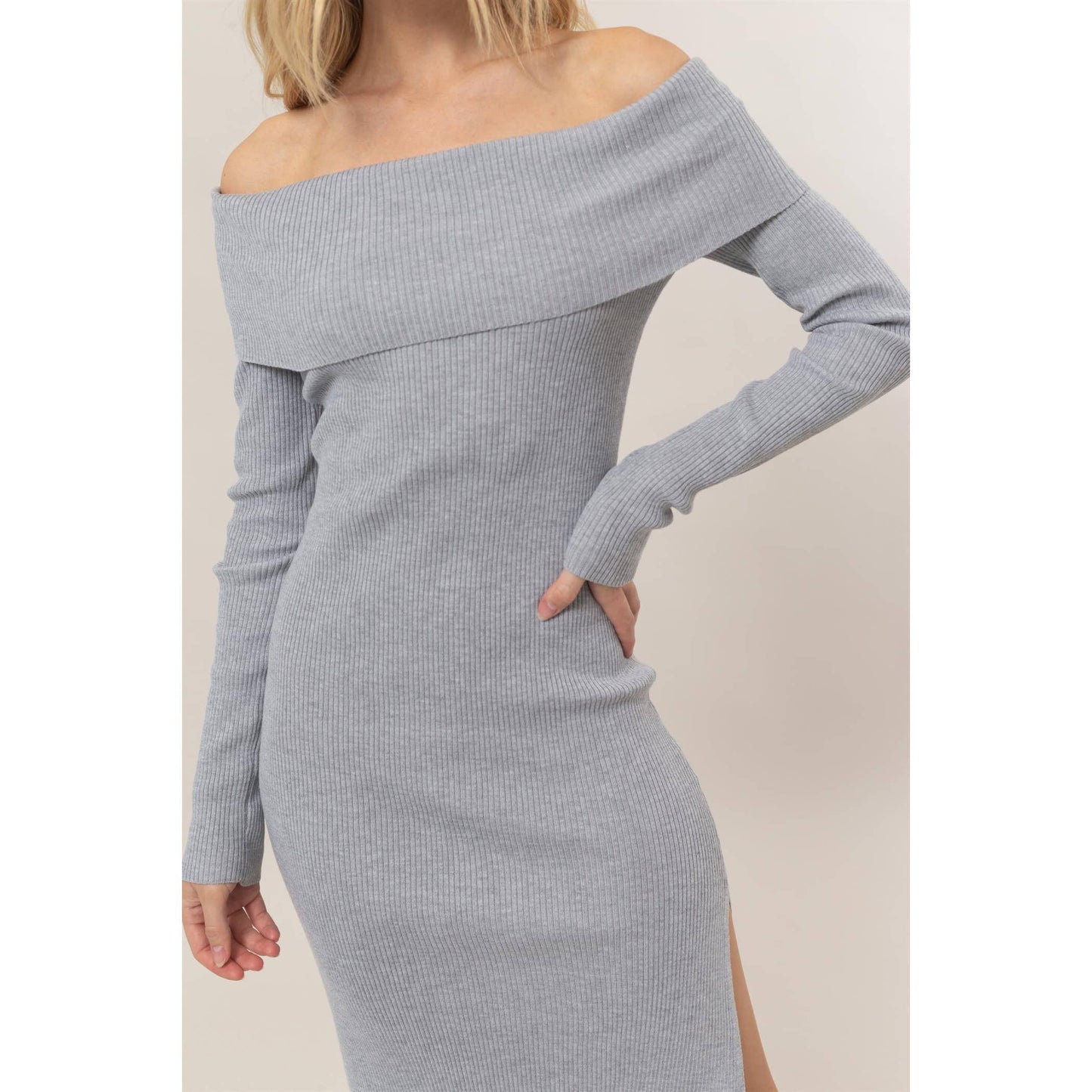 Jessie Ribbed Knit Midi Dress