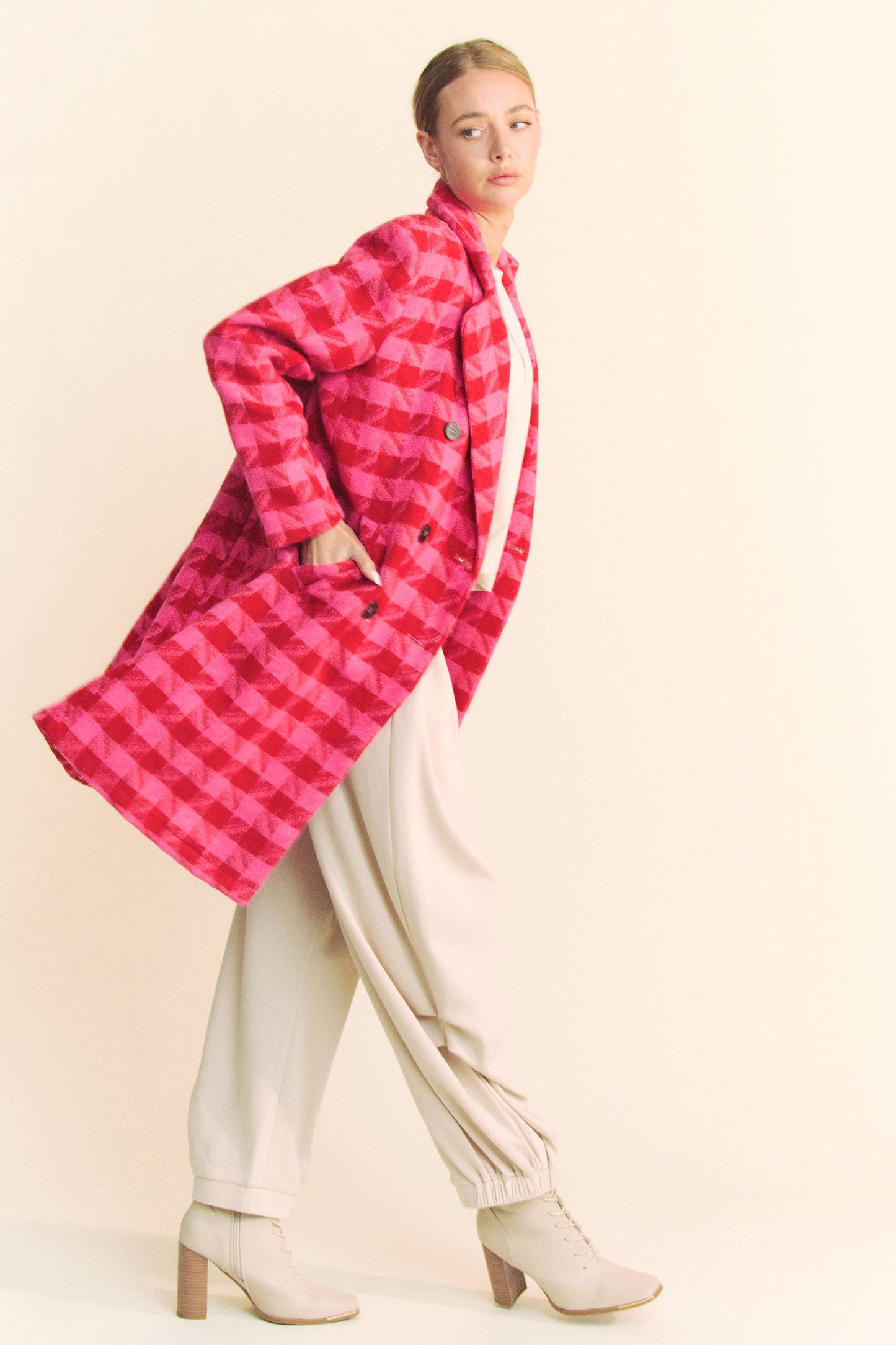 Zeta Houndstooth Coat