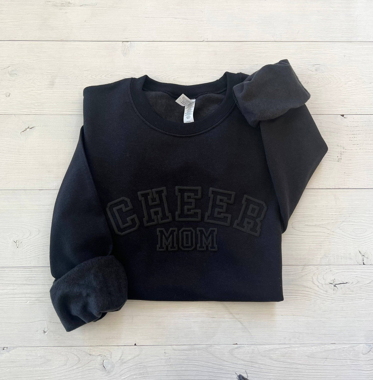 Embossed Cheer Mom Sweatshirt