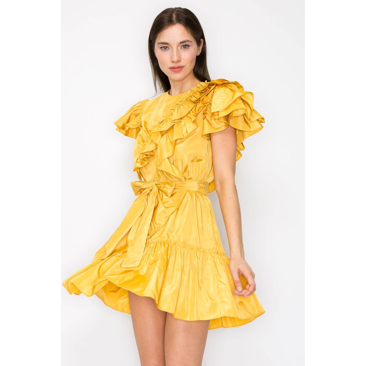 Taffeta Twist Dress