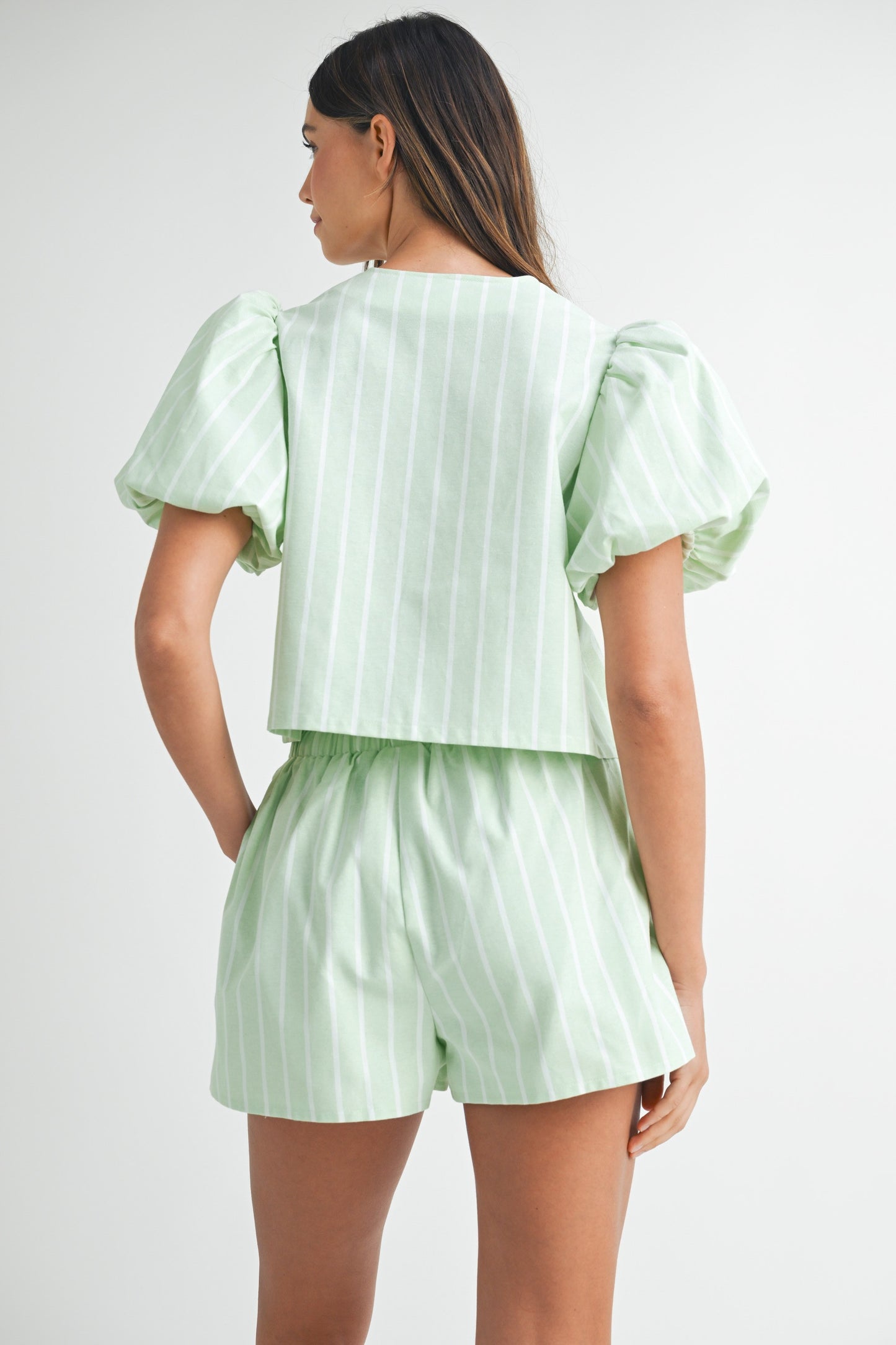 Ciao Bella Set- Sage Stripe