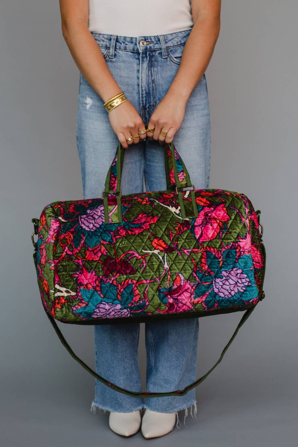 Multicolored Floral Duffel