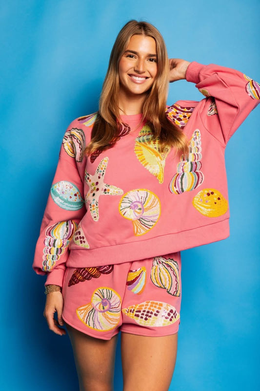 QOS Pink Multi Shell Shorts