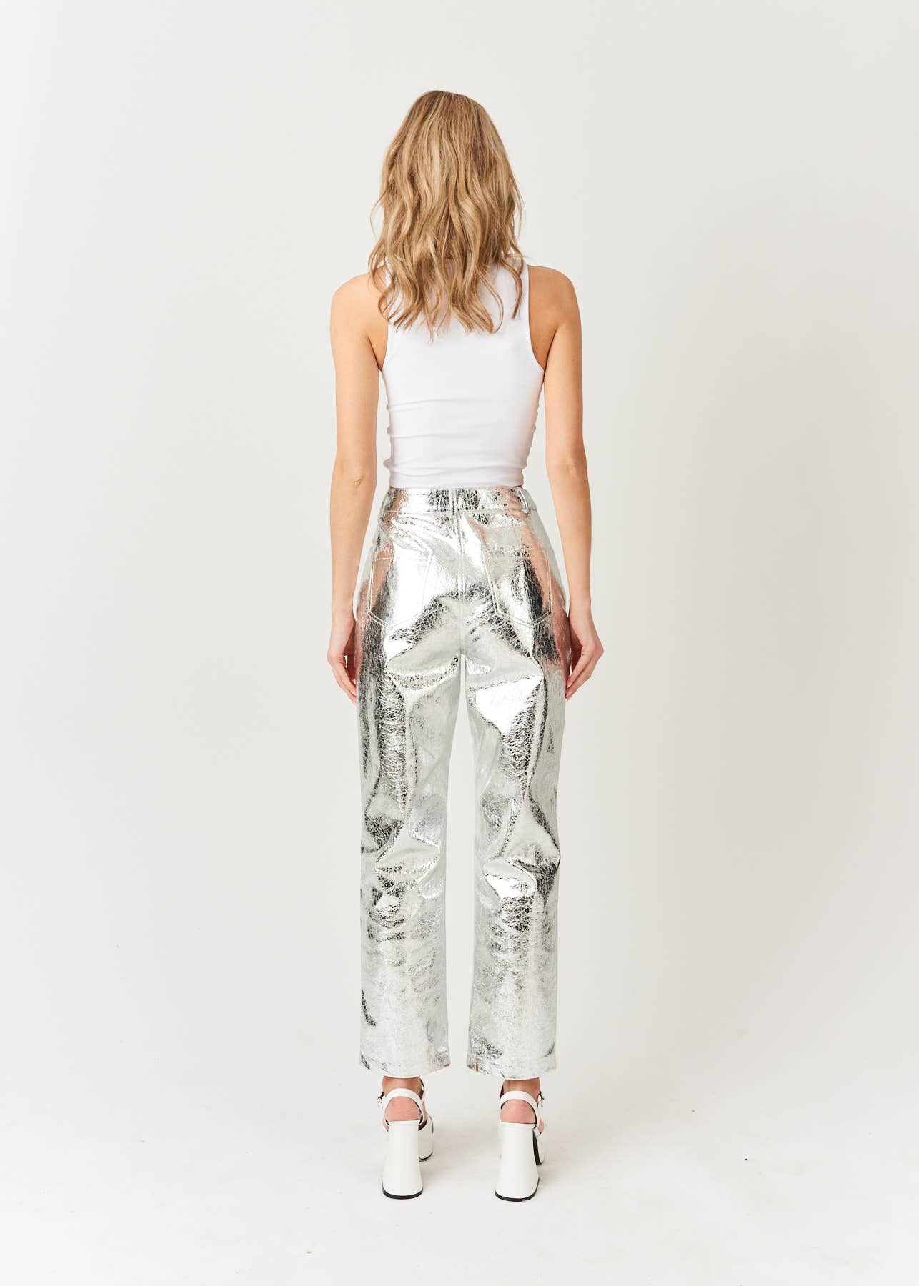 Lupe Metallic Textured Pants
