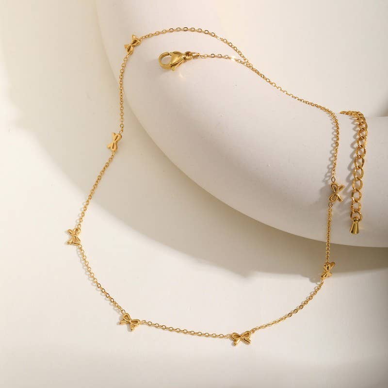 Mini Multi Bow Necklace
