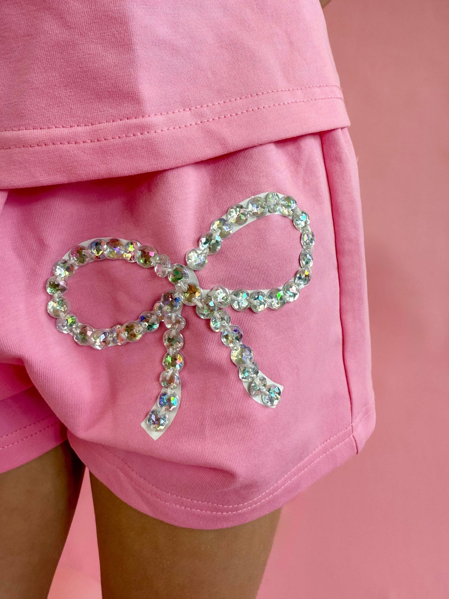 Girls Crystal Bow Set
