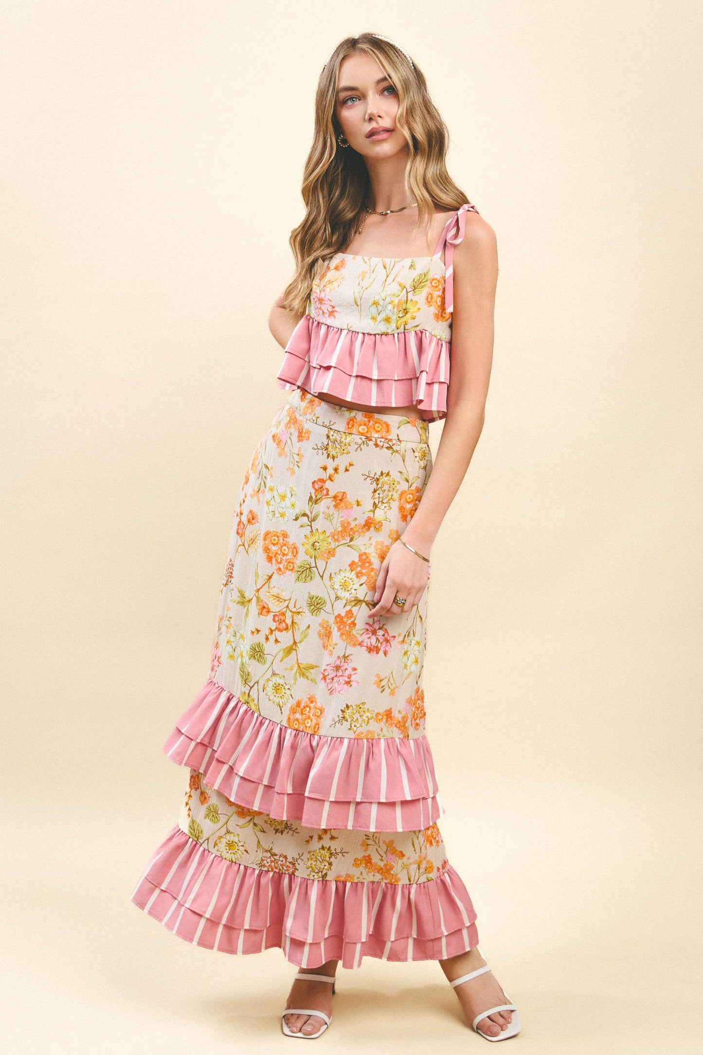 Pippa Floral Striped Set