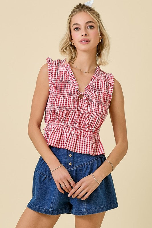Ellie Mae Top- Red