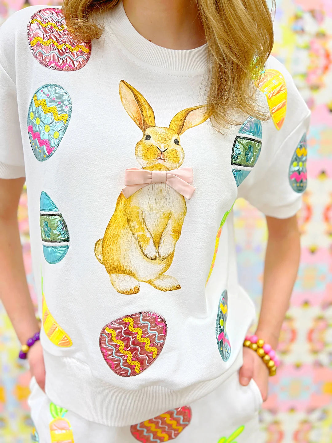 BC- Easter Bunny Short Sleeve Sweatshirt