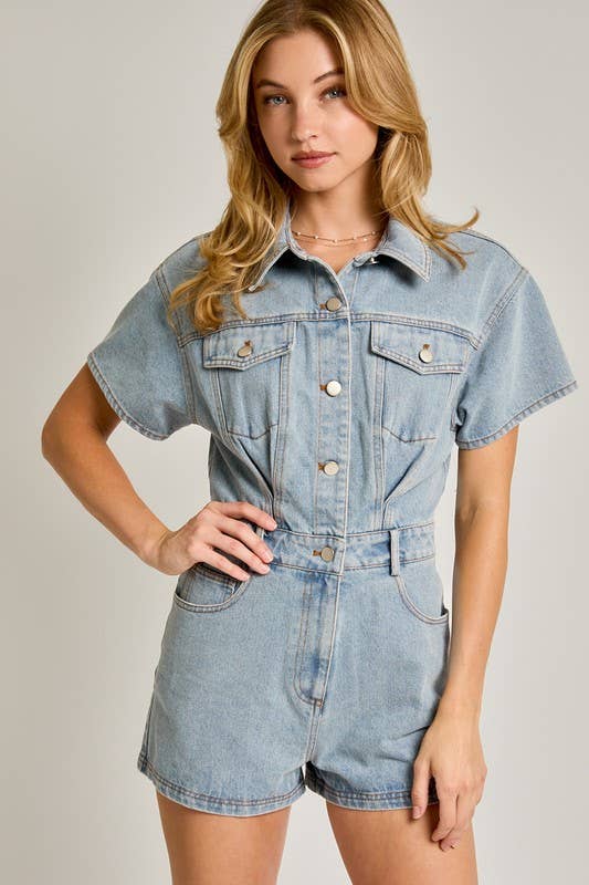 Nicolette Denim Romper