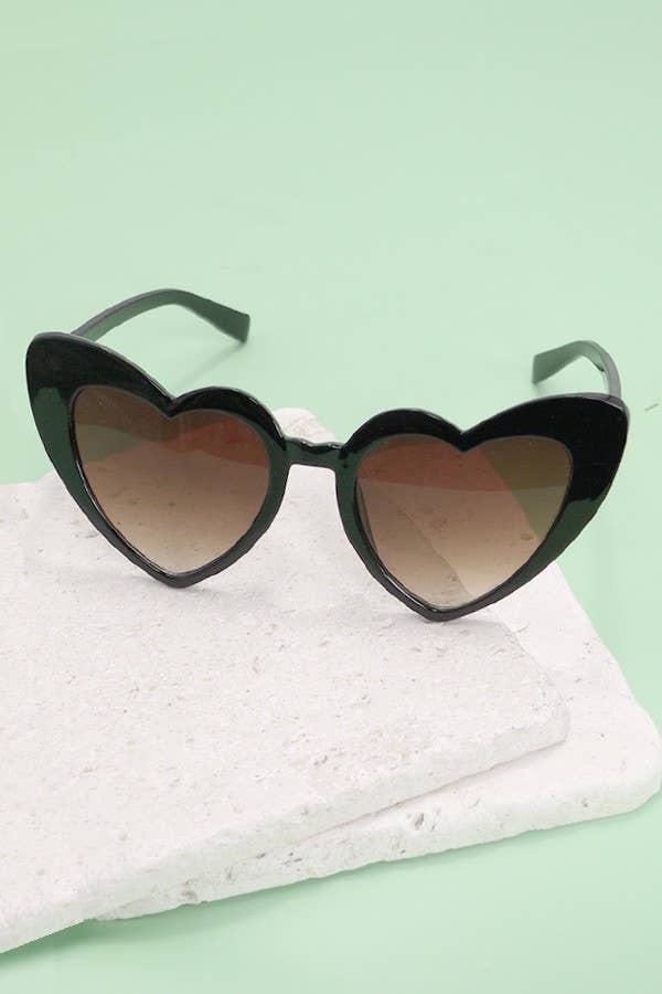 Heart Sunglasses- Black