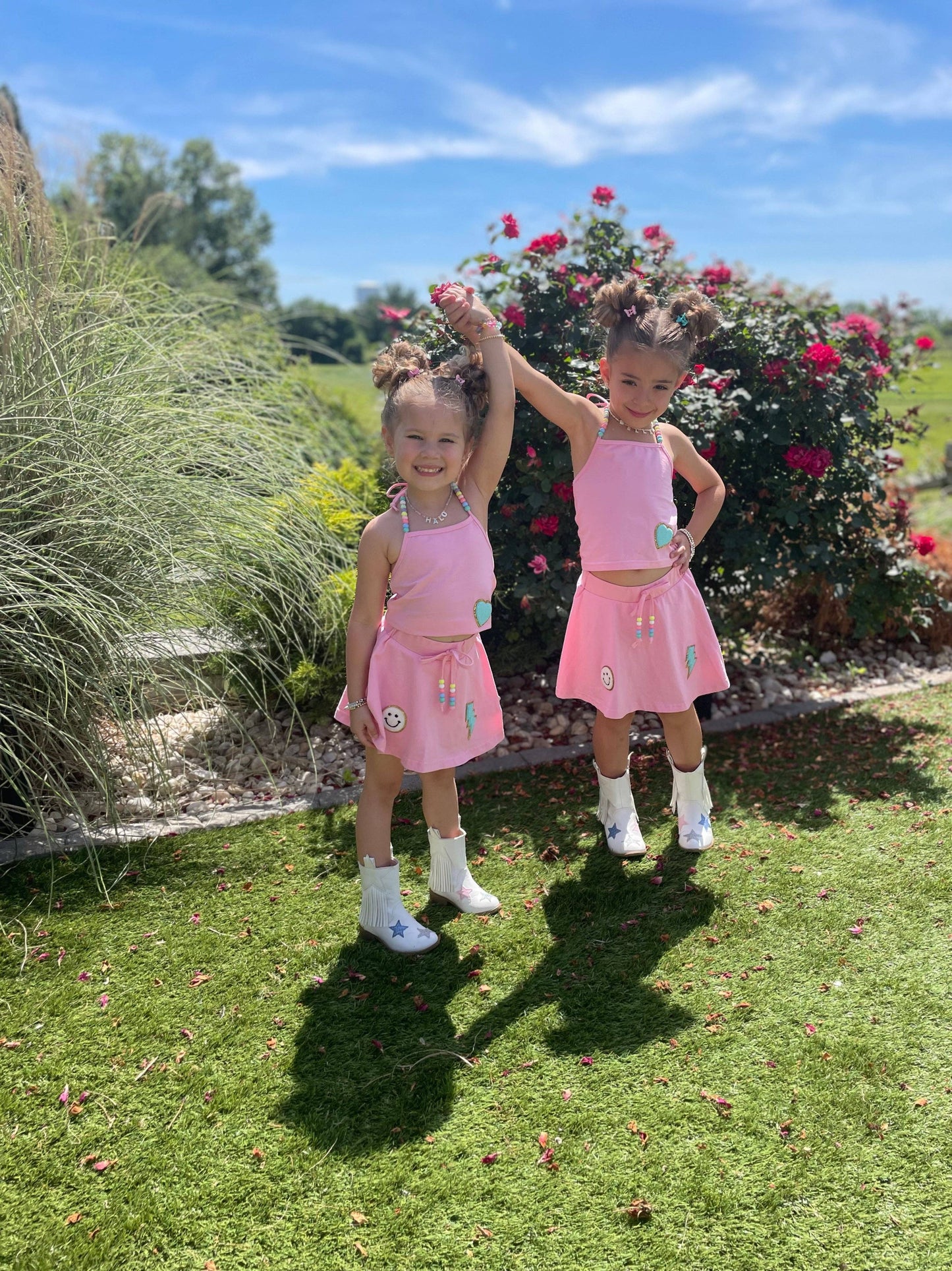 Girls Beaded Skort Set