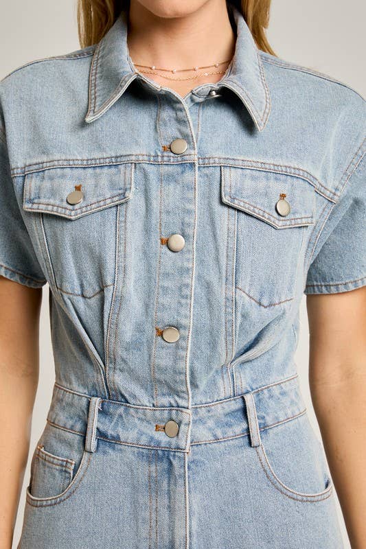 Nicolette Denim Romper