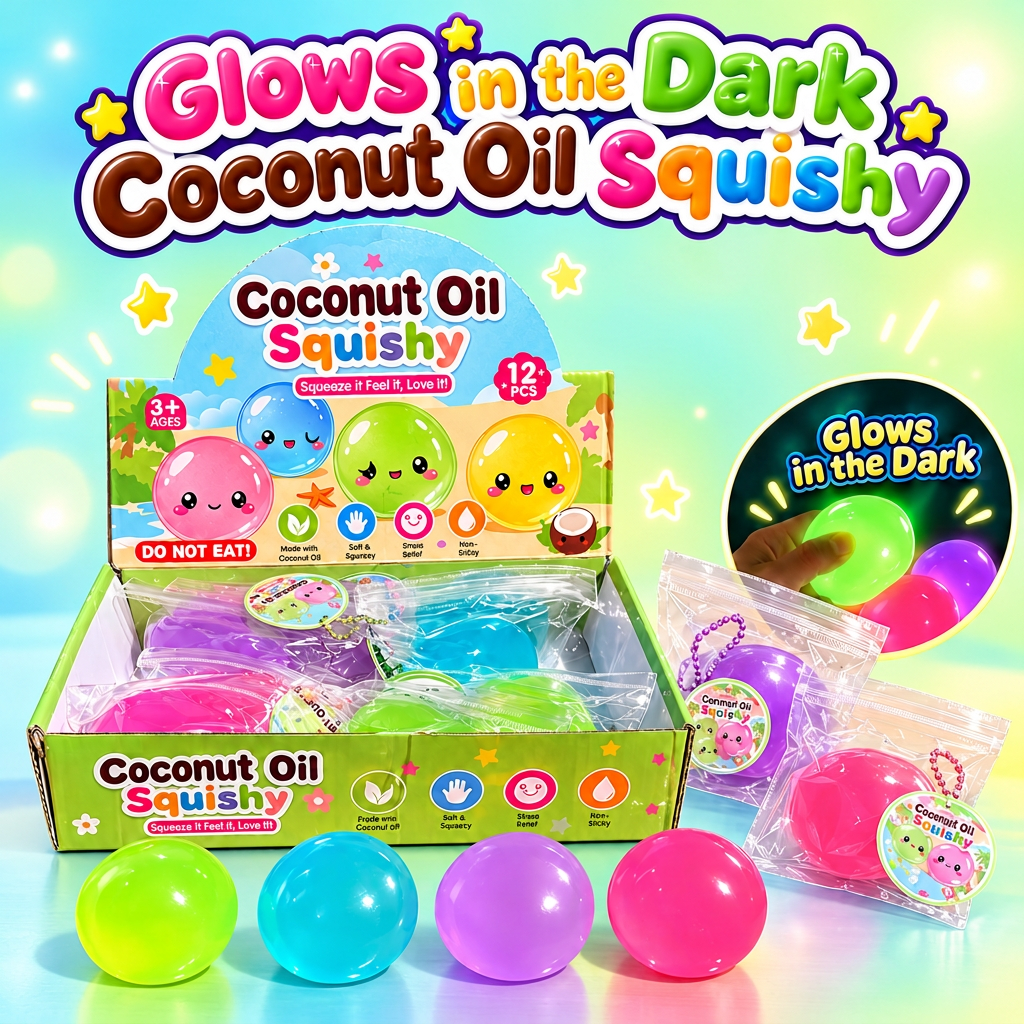 Glow in the Dark Coconut Oil Ball Squishy