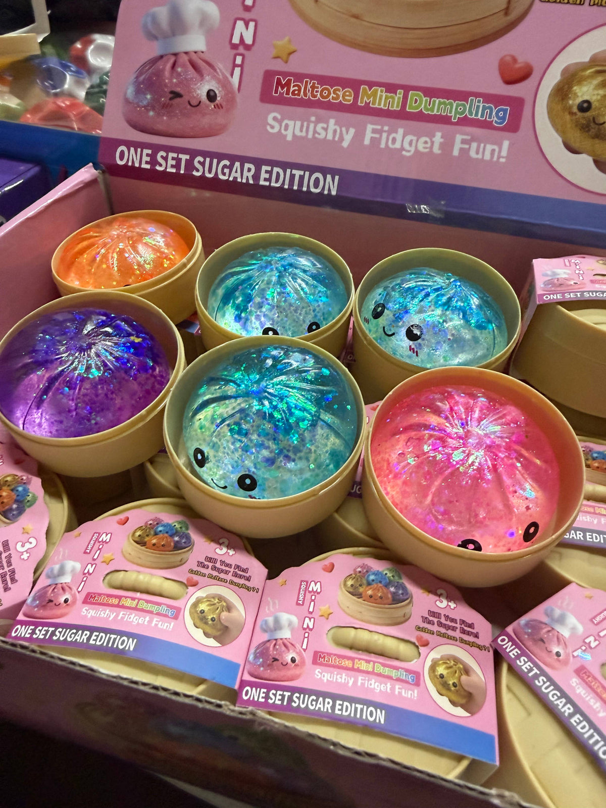 Mini Dumpling Squishy Sugar- Pink Stripe Box