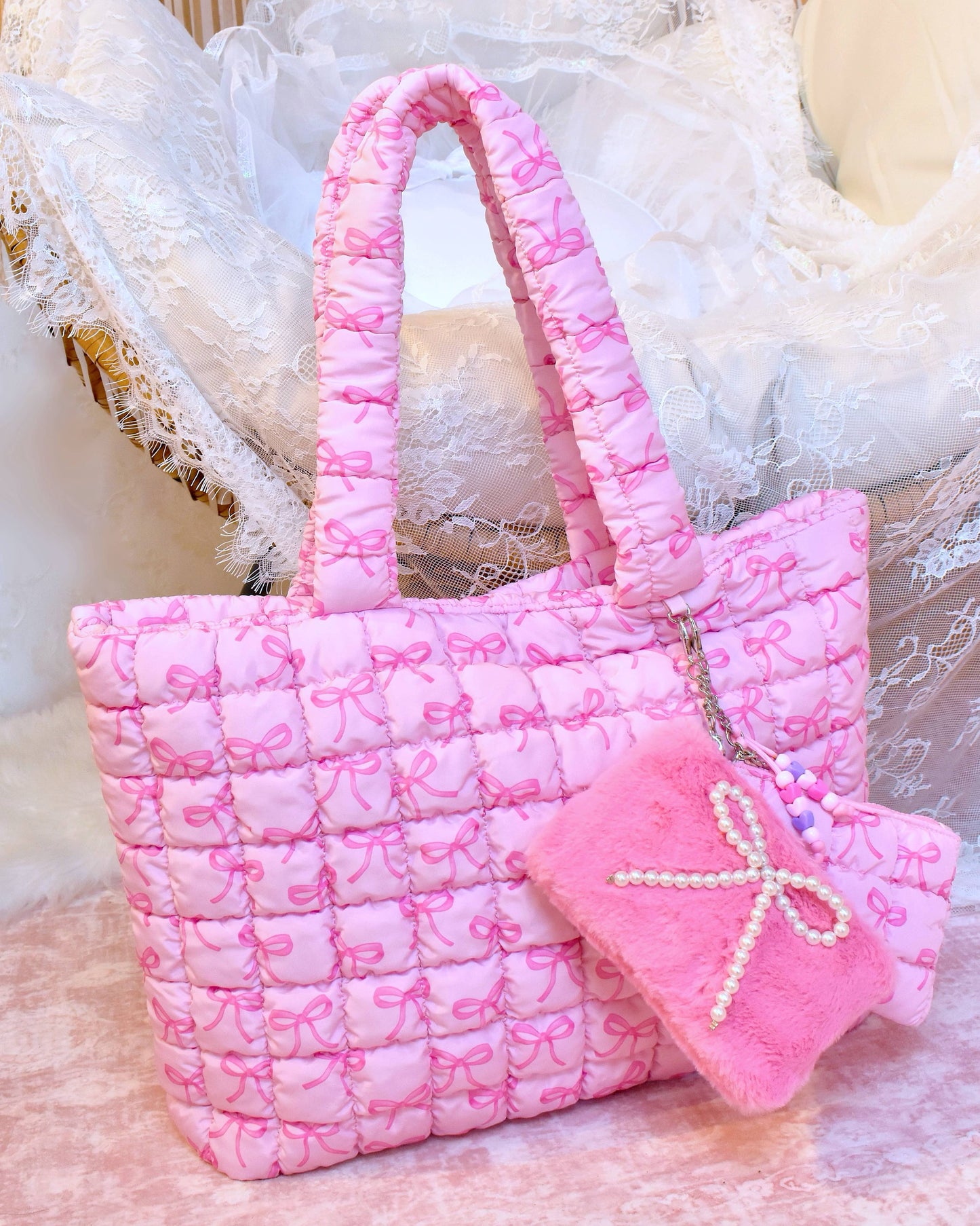 Quilted Scrunchies Large Tote Bag