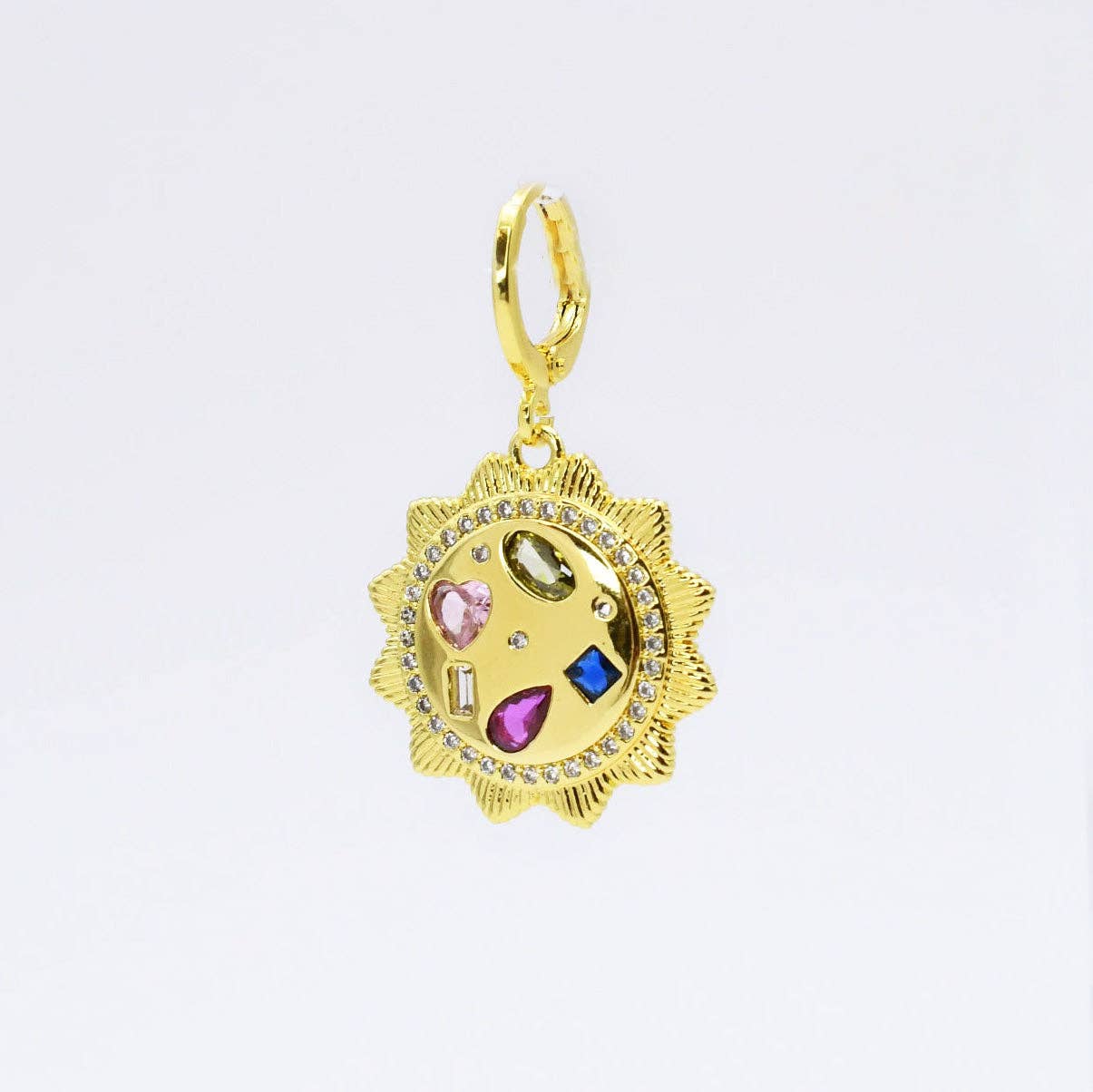 Multi Gem Sun Charm