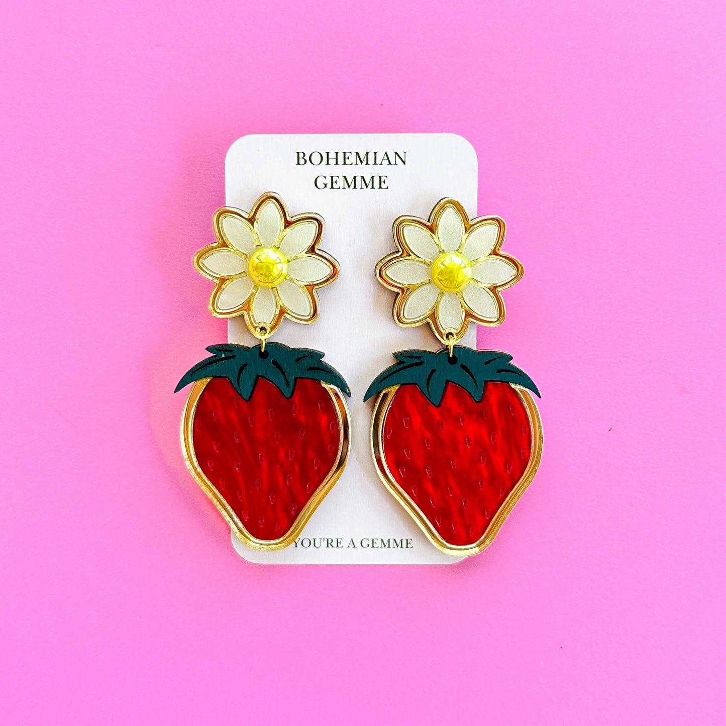 Strawberry Statement Earrings