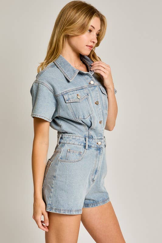 Nicolette Denim Romper