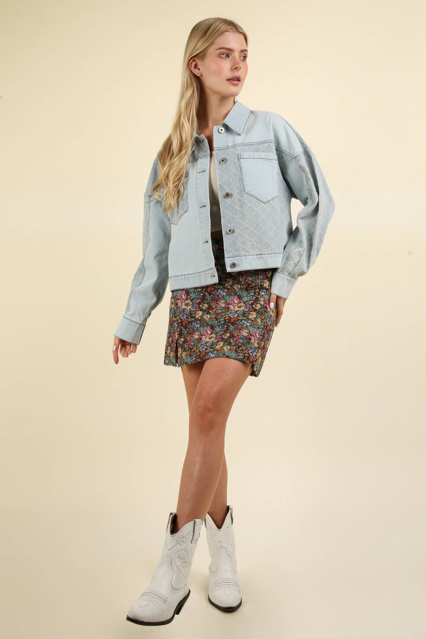 Floral Jacquard Skirt