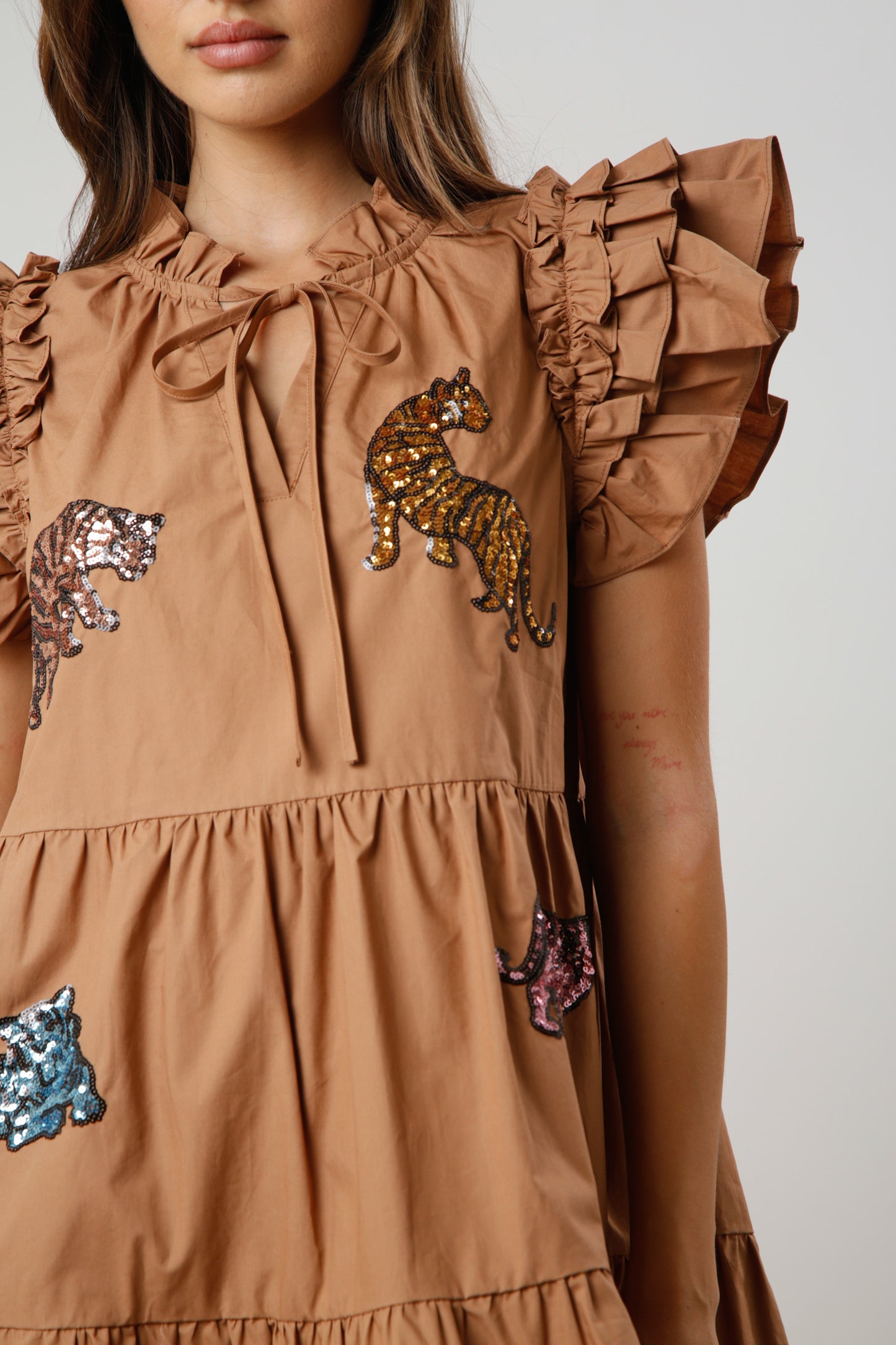 Wild Side Dress- Cafe