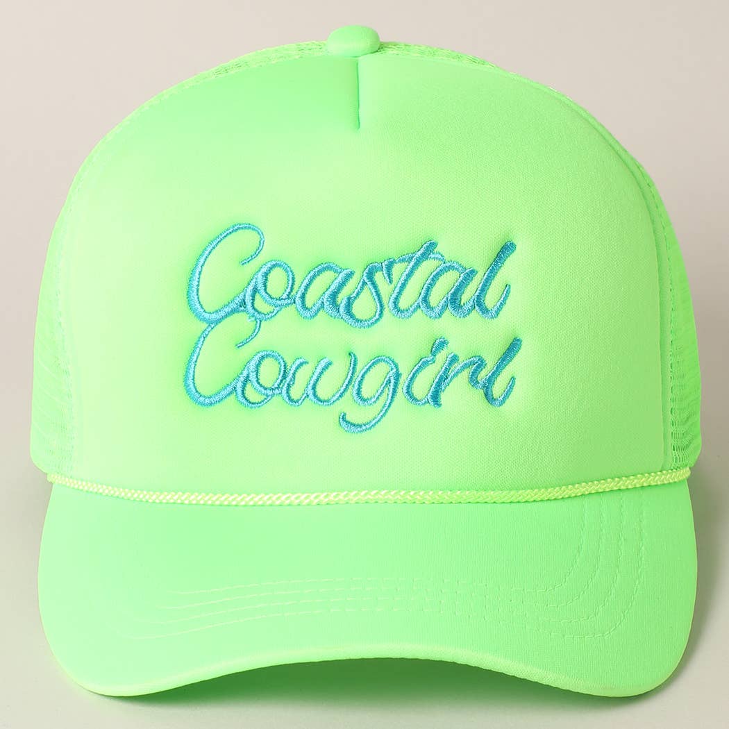 Costal Cowgirl Hat- Neon Green