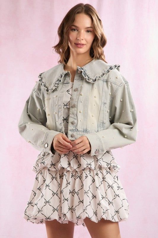 Piper Pearl Denim Jacket