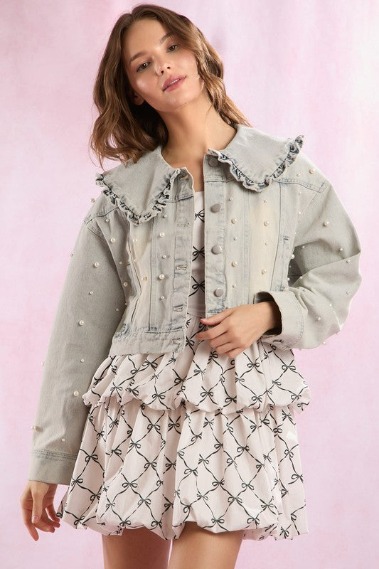 Piper Pearl Denim Jacket
