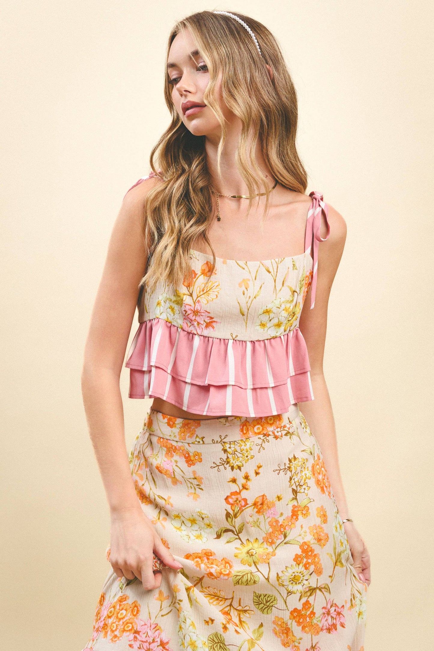 Pippa Floral Striped Set