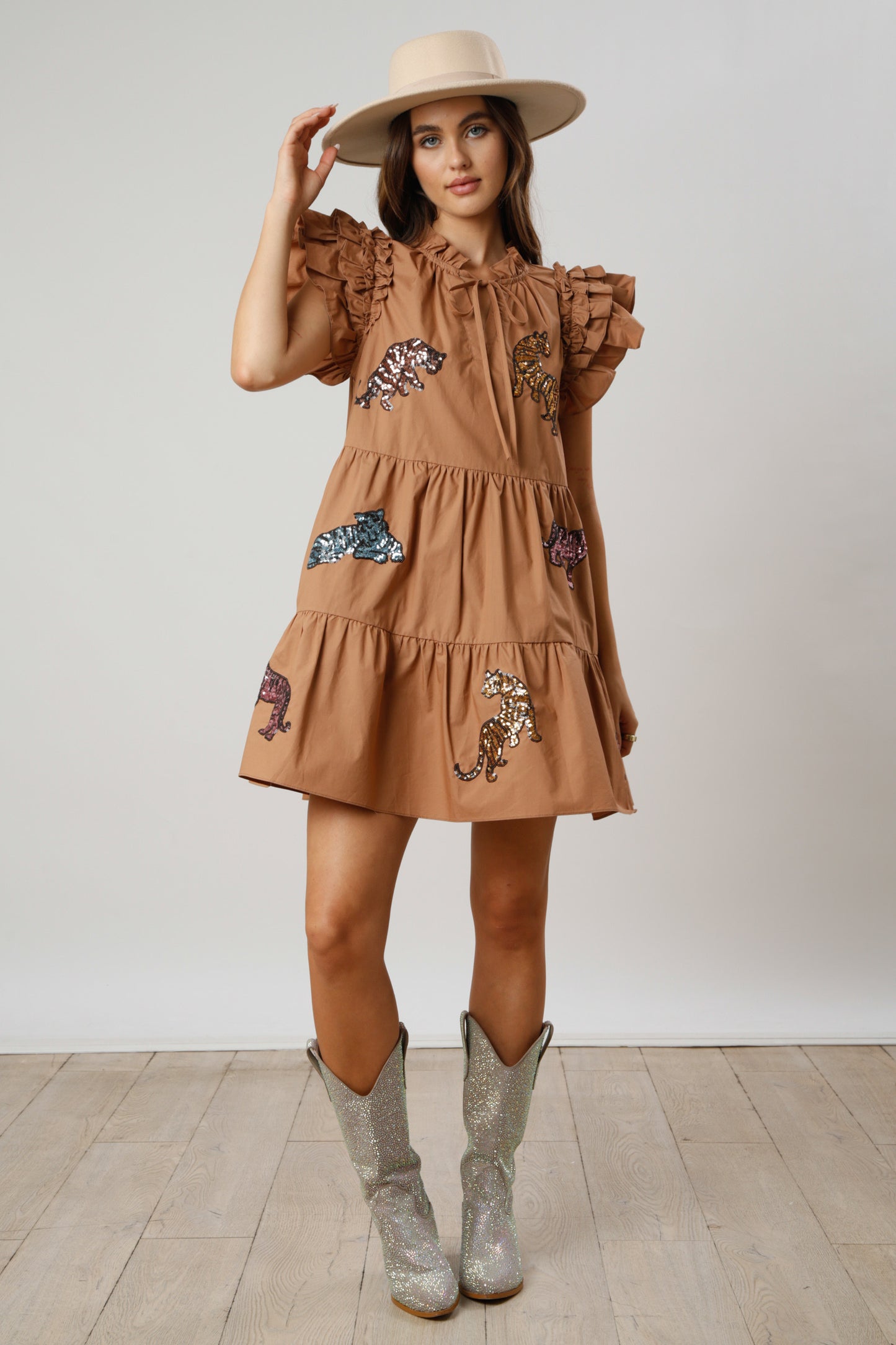 Wild Side Dress- Cafe