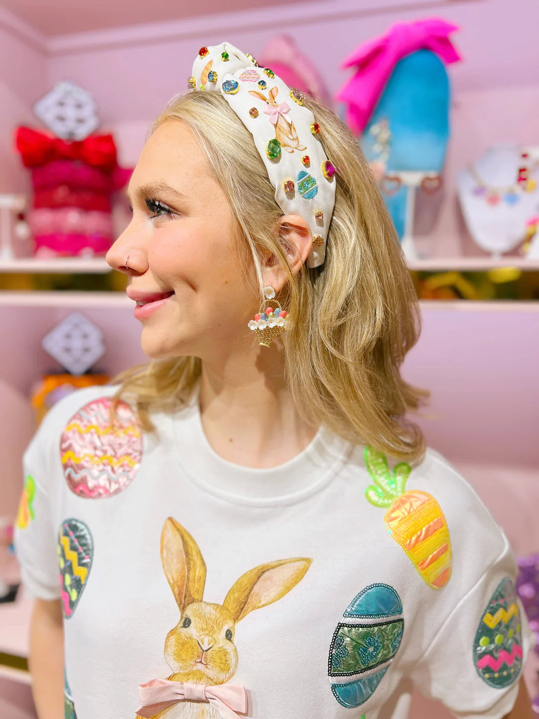 BC- Easter Bunny Short Sleeve Sweatshirt