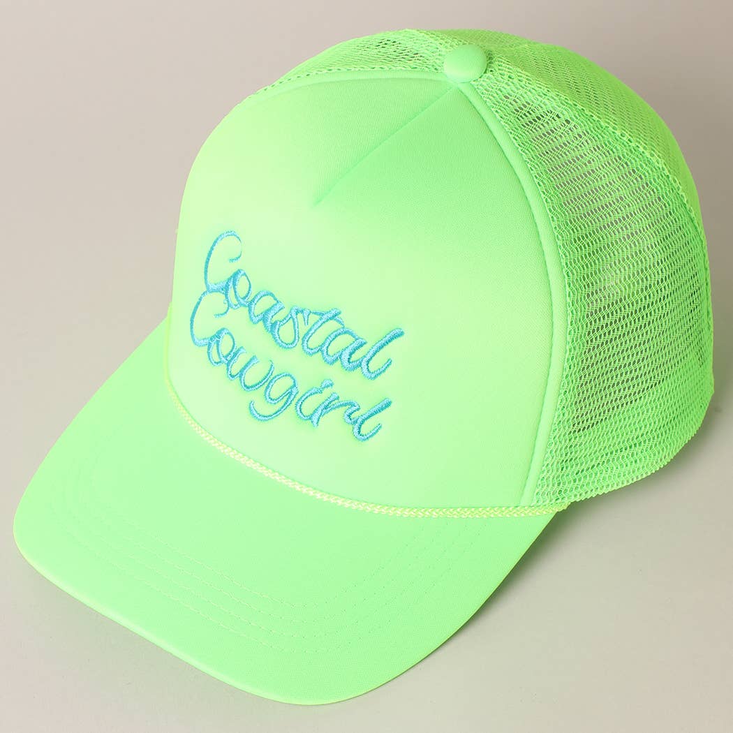 Costal Cowgirl Hat- Neon Green