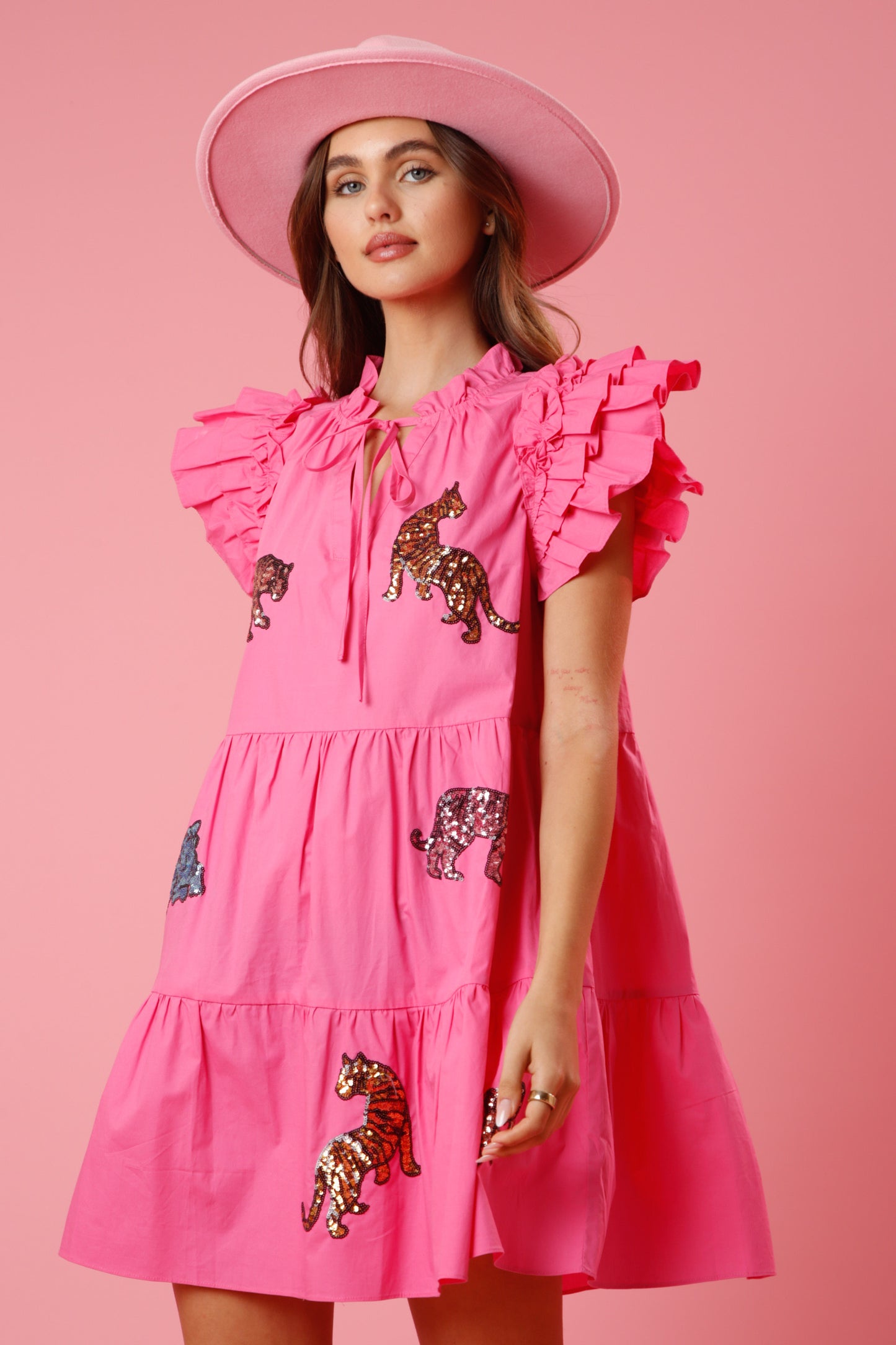 Wild Side Dress- Pink
