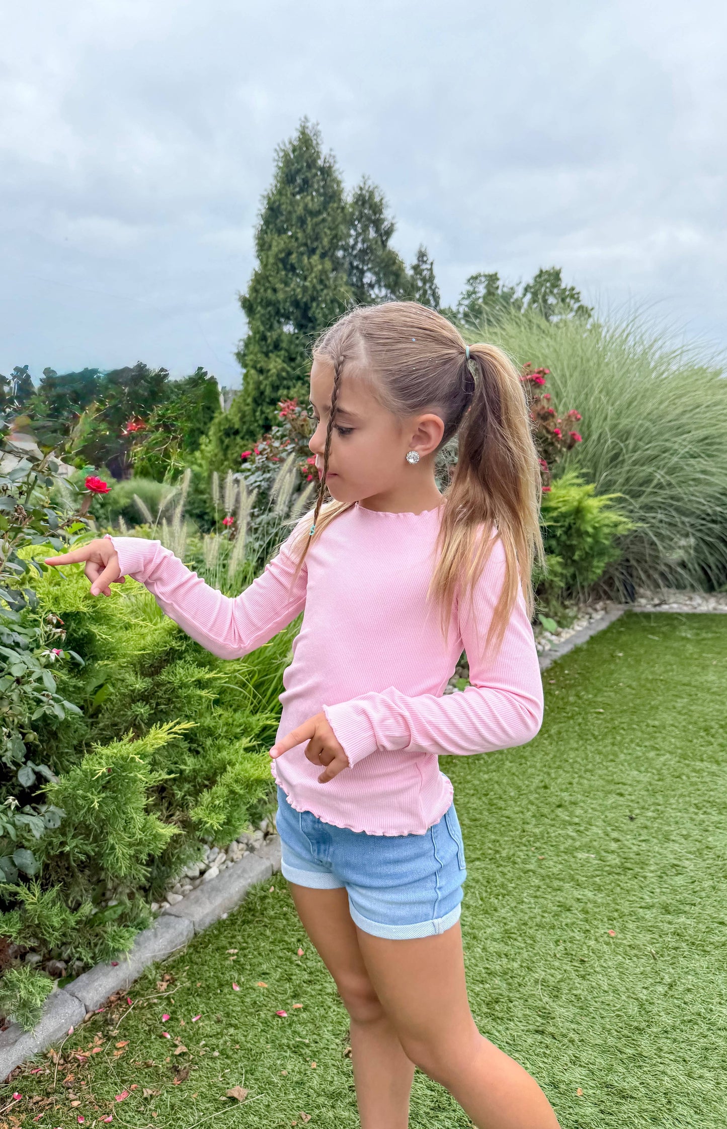 Girls Pearl Heart Top
