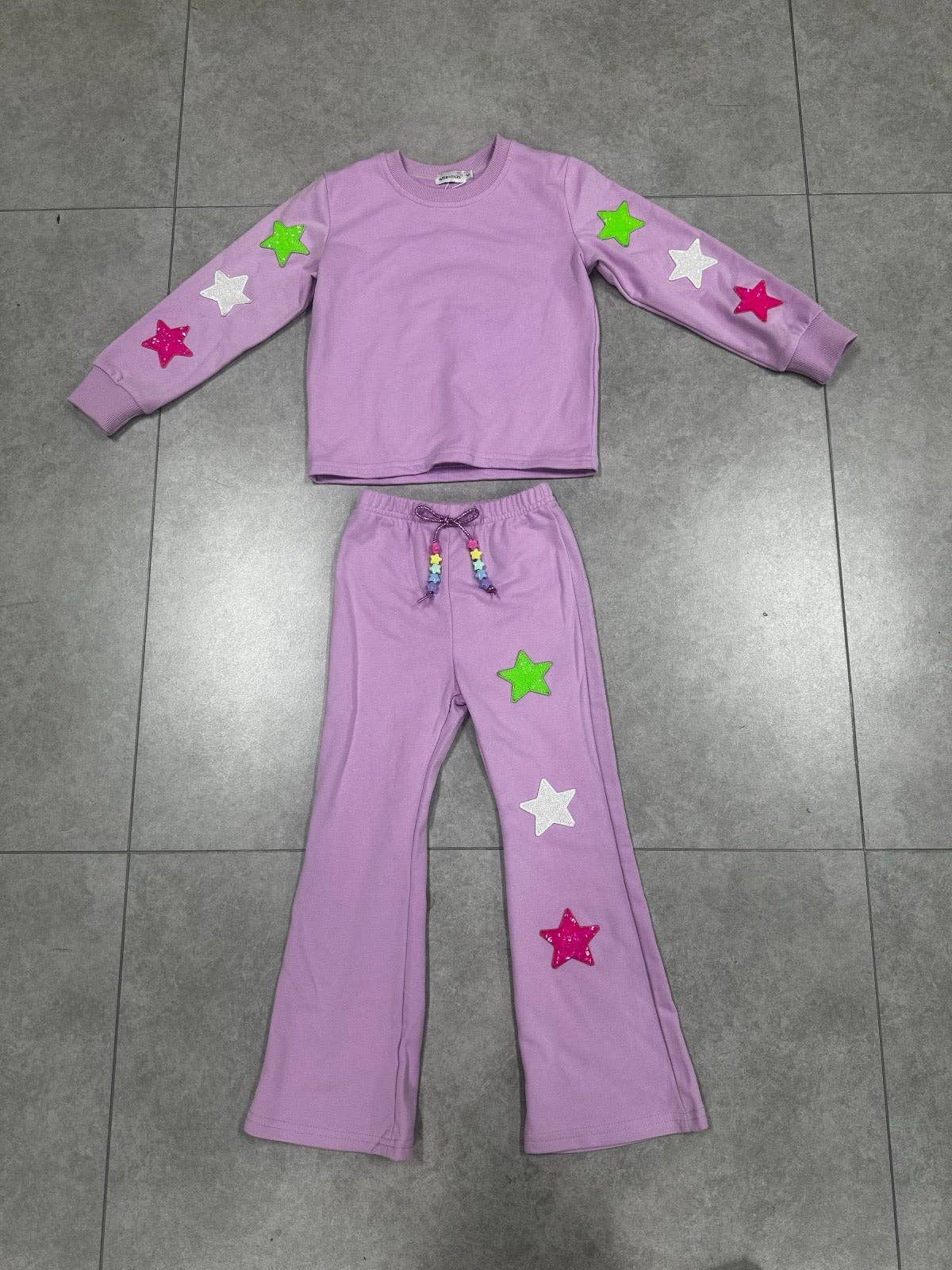 Girls Star Sweat Set