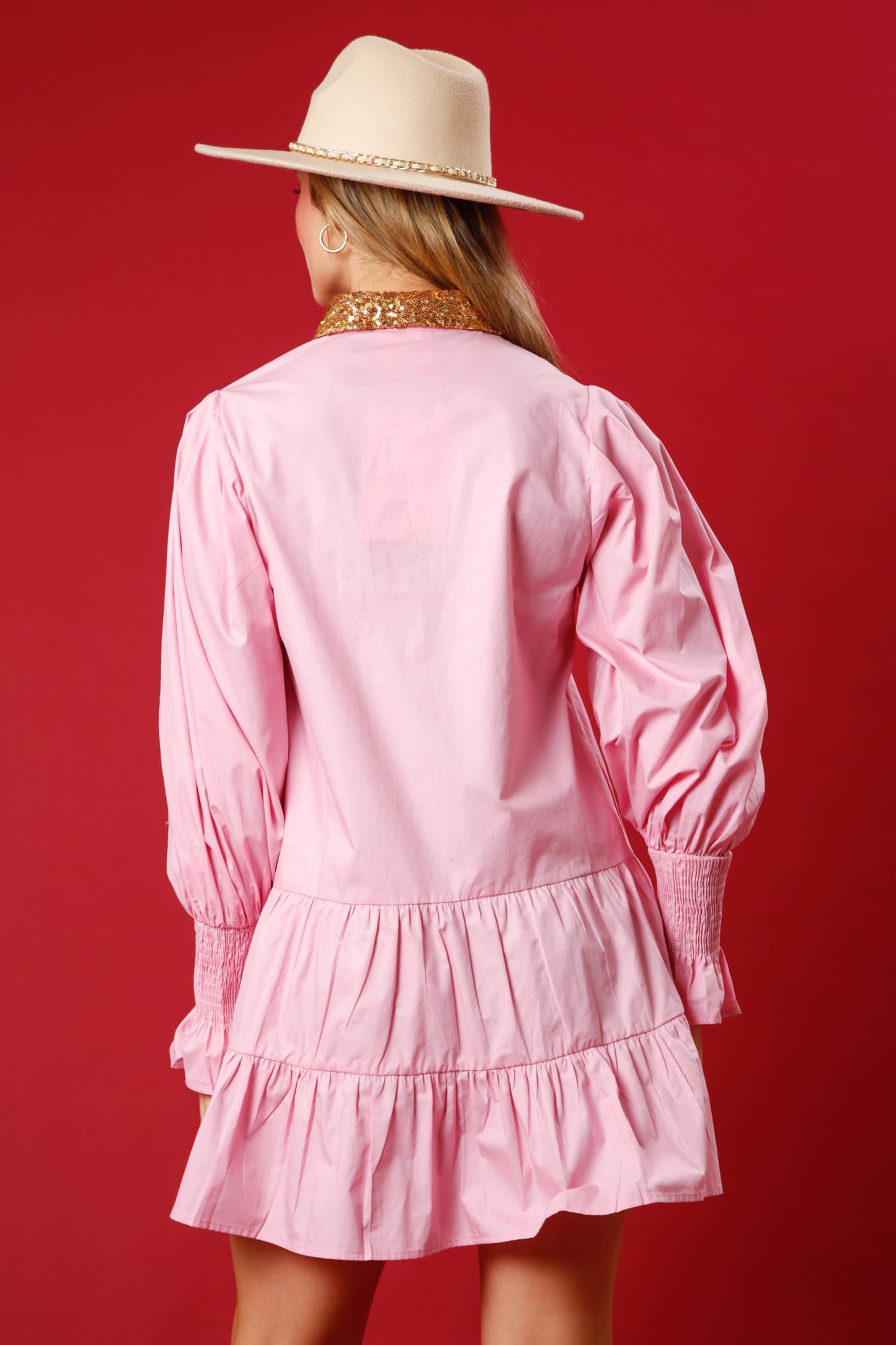 Nutcracker Pink Poplin Dress