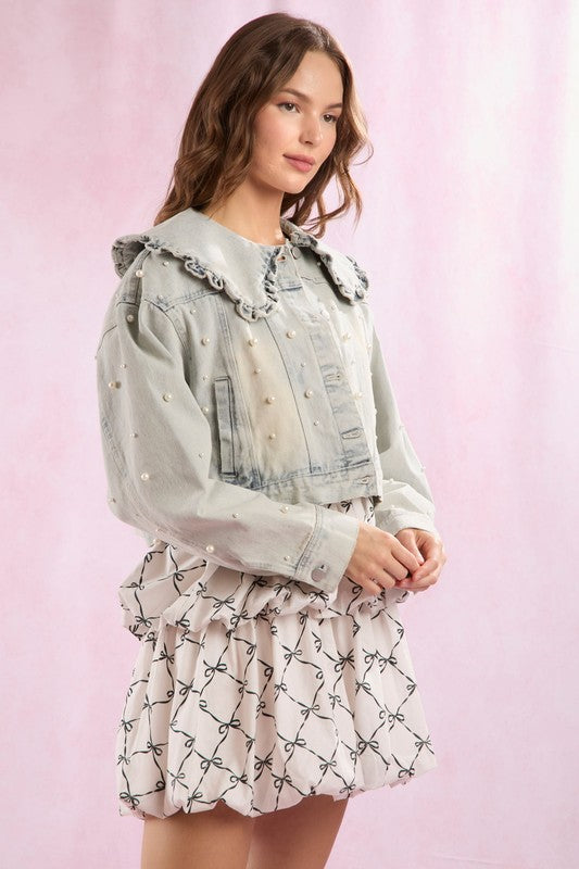 Piper Pearl Denim Jacket