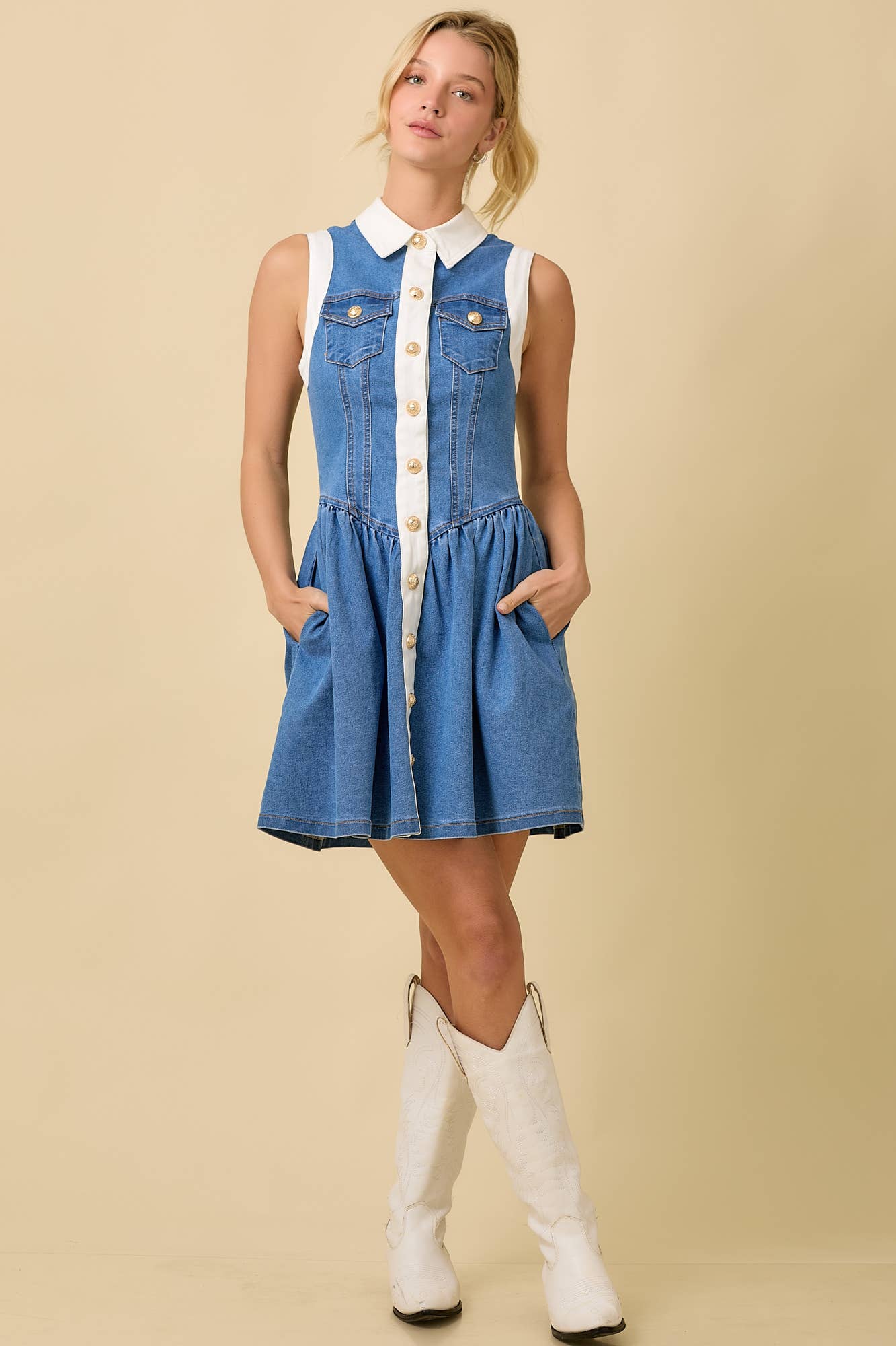 Blair Dress- Denim