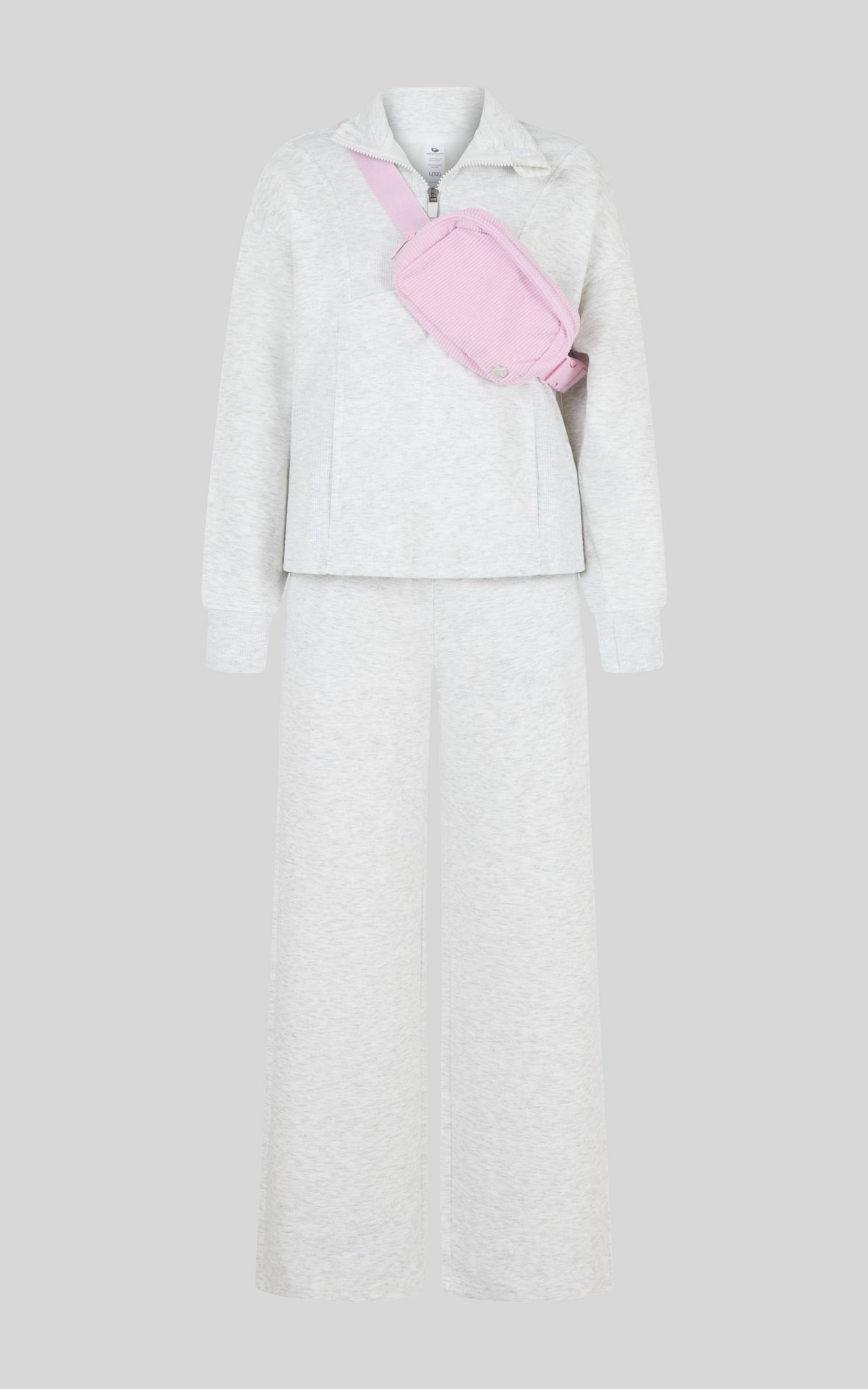 Girls- Half Zip, Wide Pants, Fanny Bag 3 pcs Set
