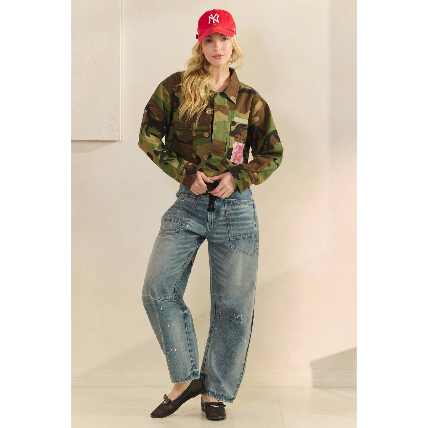 Floral Camo Crop Jacket