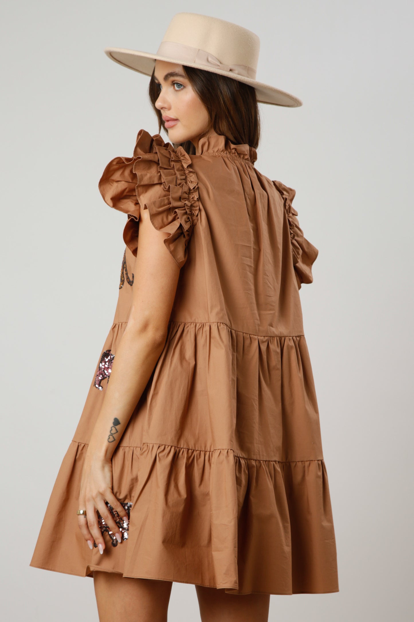 Wild Side Dress- Cafe