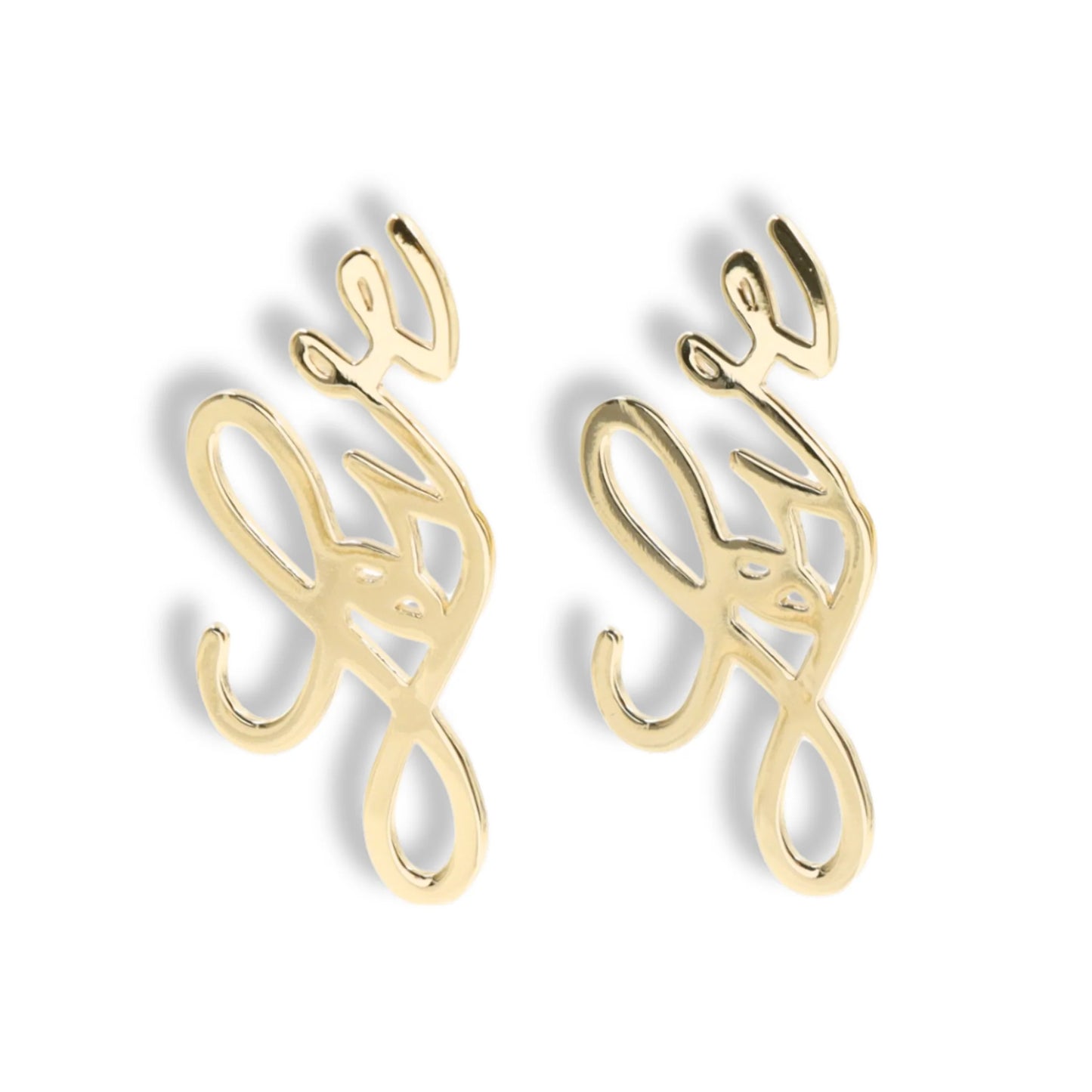 BC- Gold Love Stud Earrings
