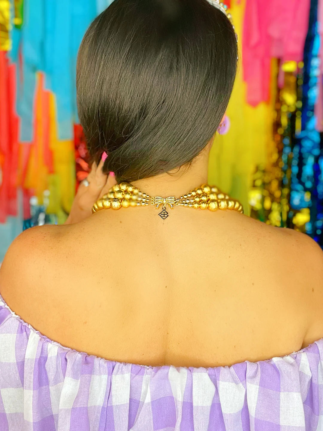 BC- 3 Strand Pink Beaded Brianna Necklace