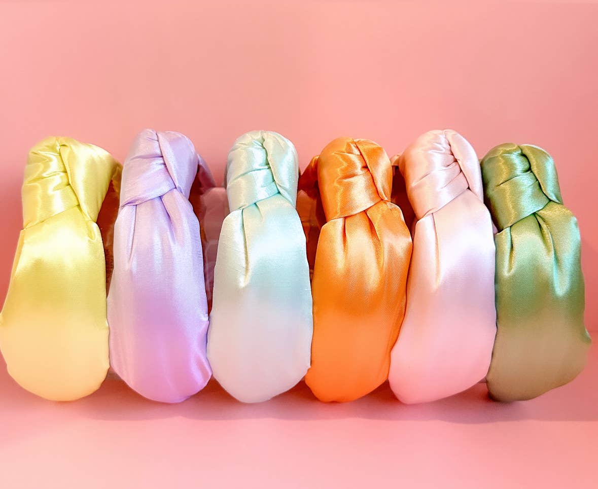 Satin Pastel Knotted Headband