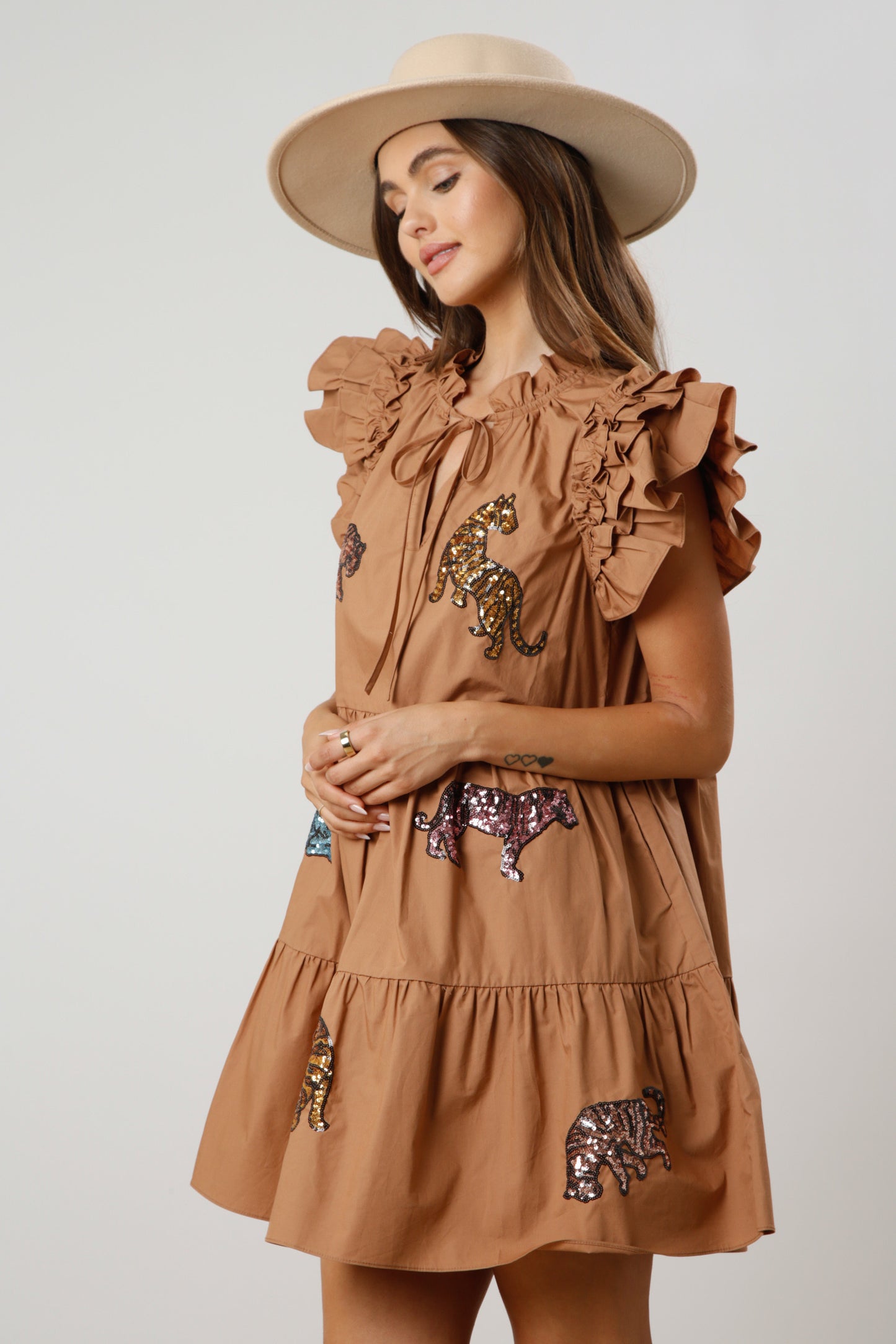 Wild Side Dress- Cafe