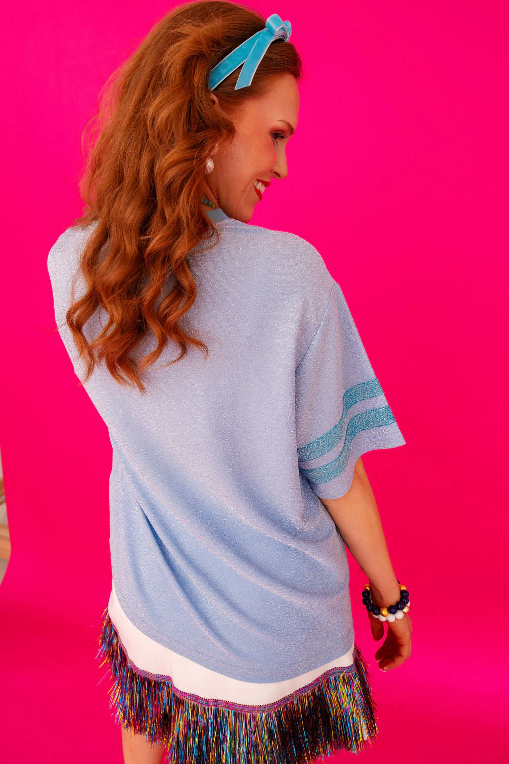 BC- Mom Blue Sparkle Tee