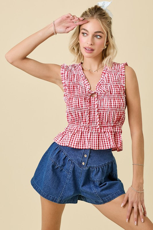 Ellie Mae Top- Red